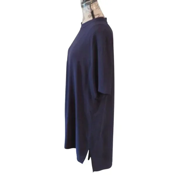 Eileen Fisher Navy Blue Tunic/Dress, Size Large, Boxy, Loose Fit - EUC - Picture 4 of 8